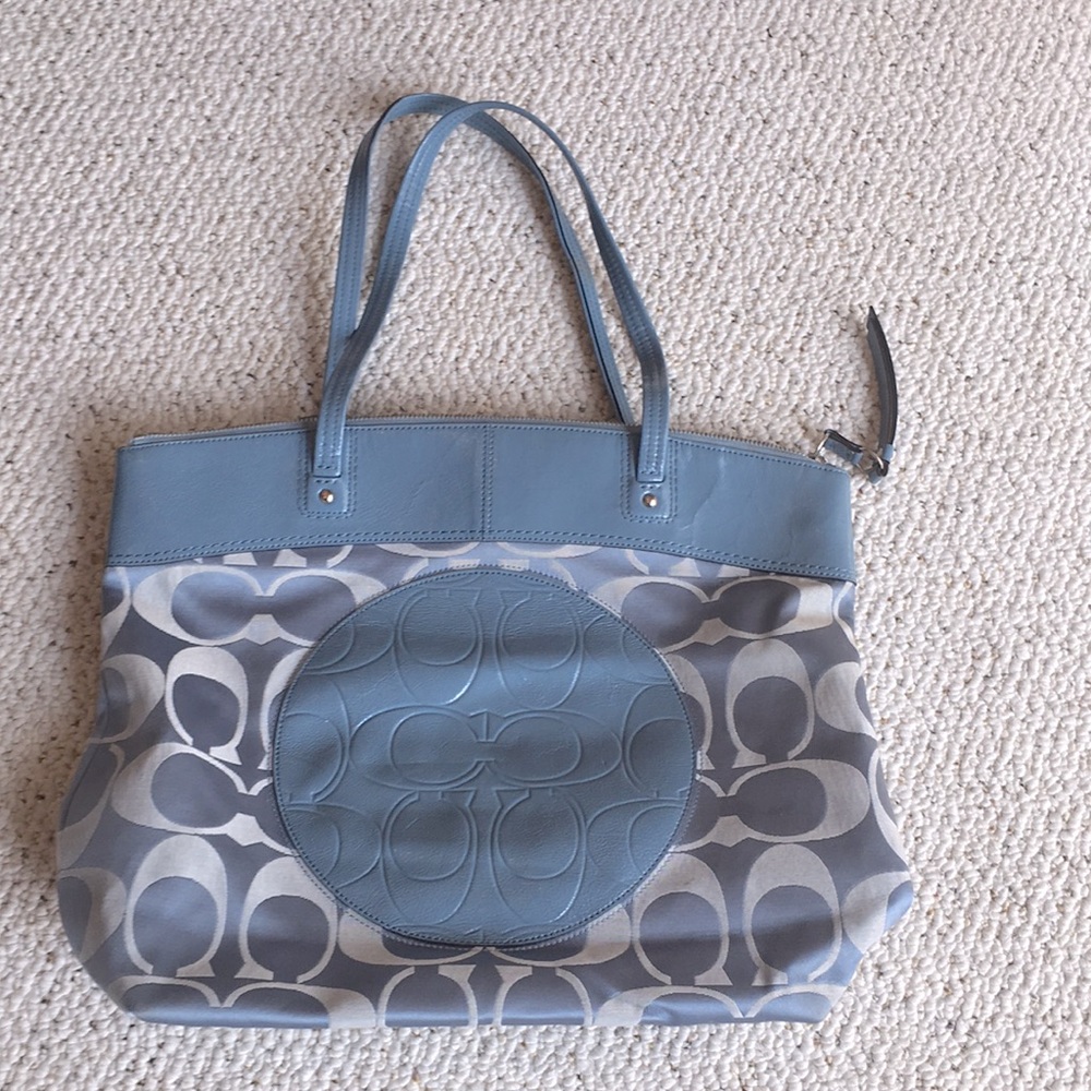 Light Blue Coach Cloth Pocketbook